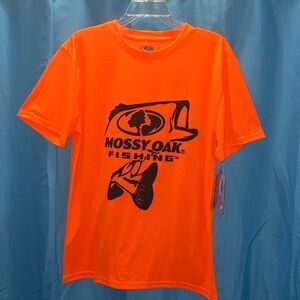 Mossy Oak fishing shirt orange black